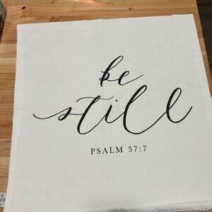 Be Still White Pillow Cover